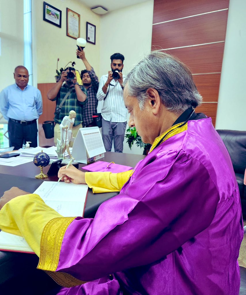ShashiTharoor's tweet photo. @providencece There’s no better way to give back to society than by helping shape future generations through education! My thanks to the Mathew family for their service through @providencece. https://t.co/Dz7vRzpaHZ