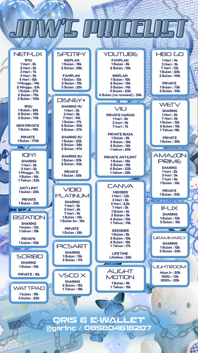 jawlyeah's tweet image. Halo kak! Lagi butuh app prem? 🤩🫶🏻 Aku bisa banget kak, dan pastinya trusted, fast, bergaransi set 🥳. Kalau mau order atau tanya-tanya boleh banget bisa langsung wa aku ke wa.me/message/2VBGXS…! ♡