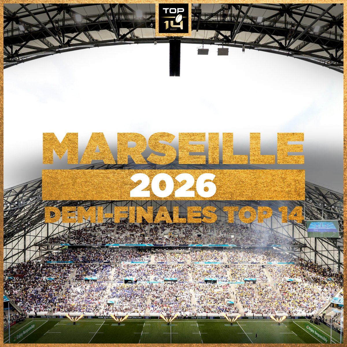 top14rugby's tweet image. #DemiesTOP14 
A la suite de l’impossibilité de tenir les demi-finales 2024 à Lille en raison des préparatifs des Jeux Olympiques, la @LNRofficiel a réorganisé la programmation des prochaines demies du TOP 14 🏟️🏉

2024 : Bordeaux
2025 : Lyon
2026 : Marseille
2027 : Bordeaux