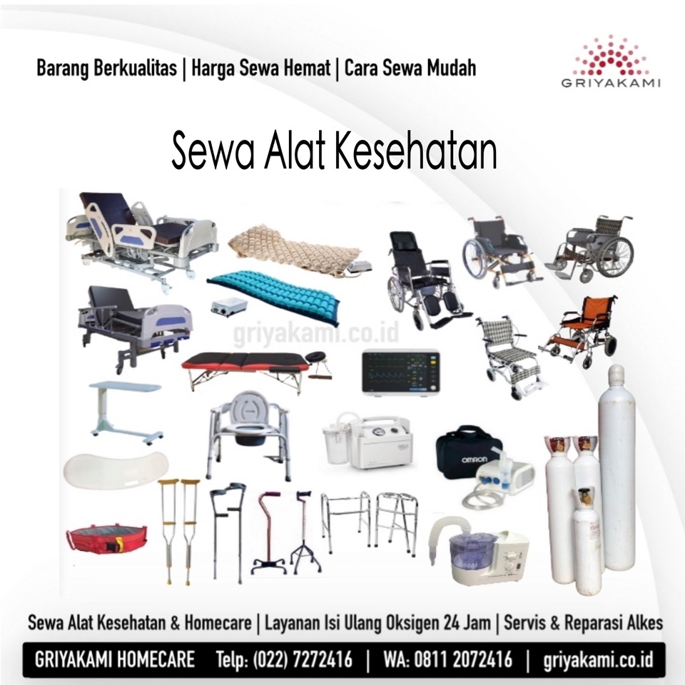 griyakamihc's tweet photo. Anda bisa dapatkan Harga Spesial Super Hemat mulai Harga Sewa Alat Kesehatan, Isi Ulang Oksigen, hingga biaya Transport! Info selengkapnya hubungi Griyakami Homecare Telp. 022-7272426 WA. 0811 2072 416 #sewaalkesmurah #refilloksigen24jam #sewakursiroda #sewabedpasien https://t.co/gLzPT6h7tv