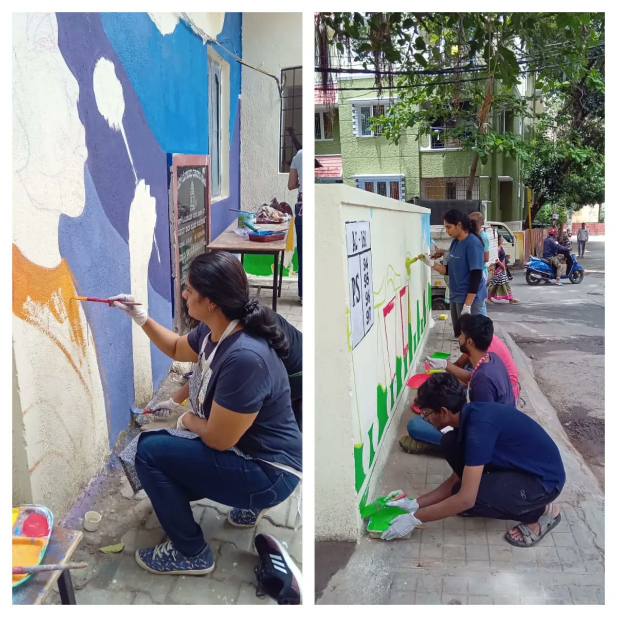 Spreading colors and smiles with the School Bell Forum of Campus 2 Community!
We joined forces with amazing volunteers from Google India to paint the Government School in SG Palya. Together, we're transforming learning spaces and creating a brighter future for these young minds.