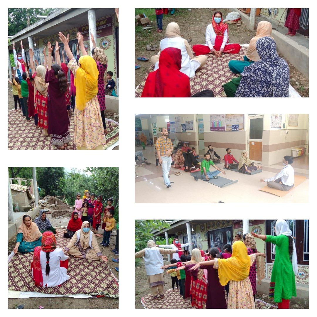 ukerha's tweet photo. Yoga Day observed in Block Ukheral @dcramban @dhs_jammu @CmoRamban @ https://t.co/s3CrUc6yyb