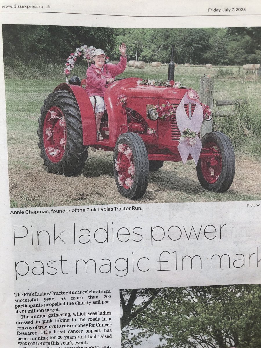 Congratulations to all of the Pink Tractor Ladies