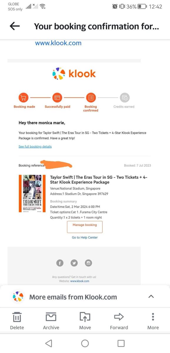 camuamonica's tweet photo. Wahhh 😭😭😭 thank you po Lord 🙏🙏🙏 finally got mine!! See you on March 2 swiftieeees. @taylorswift13 i’ll be enchanted to meet youu~ 💜💜💜

#SingaporeTSTheErasTour #TheErasTourTickets @taylornation13 https://t.co/yZtq1teHg7