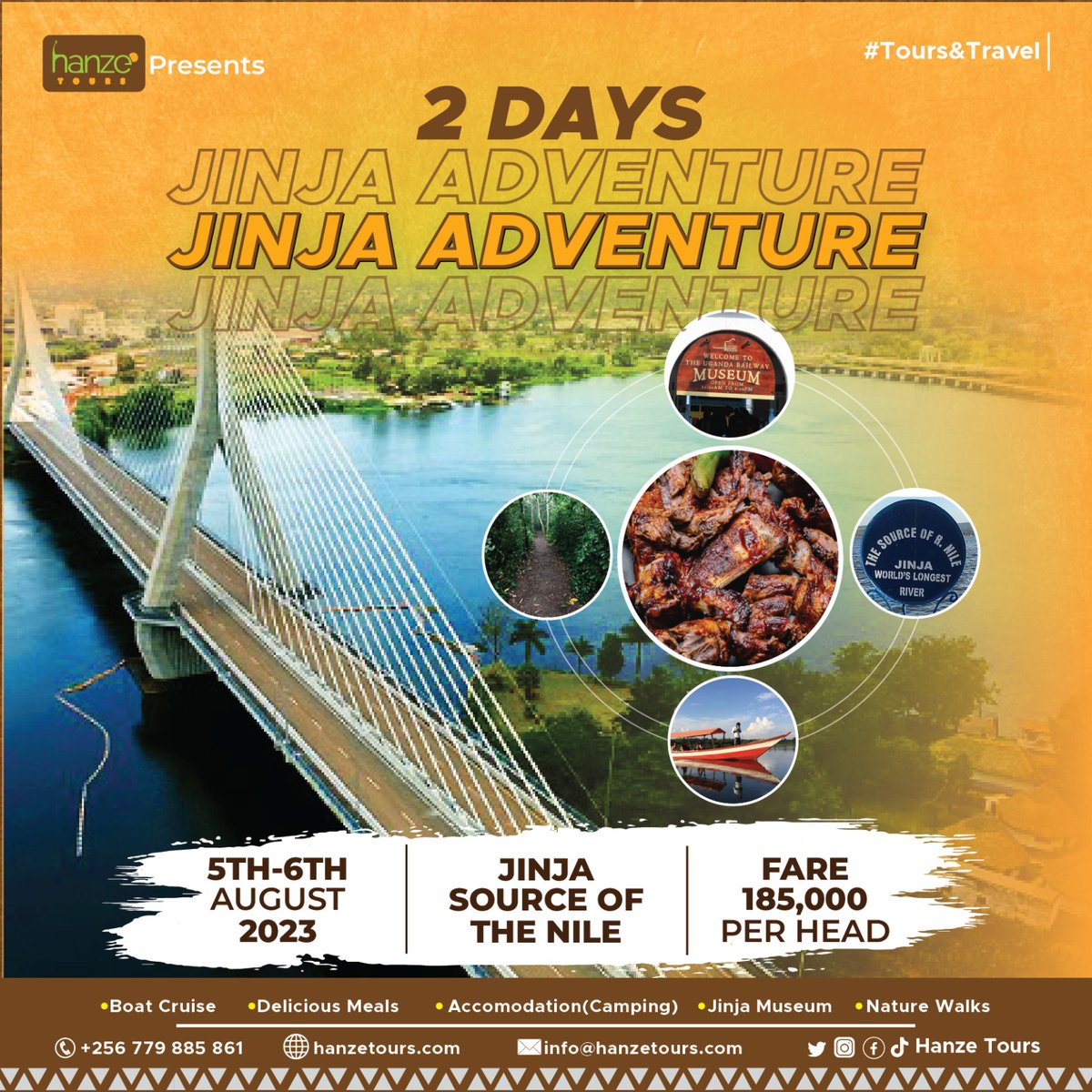 Let's adventure Jinja (2days) #Vibes on vibes * Book your ticket @ mauriceb@hanzetours.com @Uganda_Expozed @Hanzetours @HanzeTours1