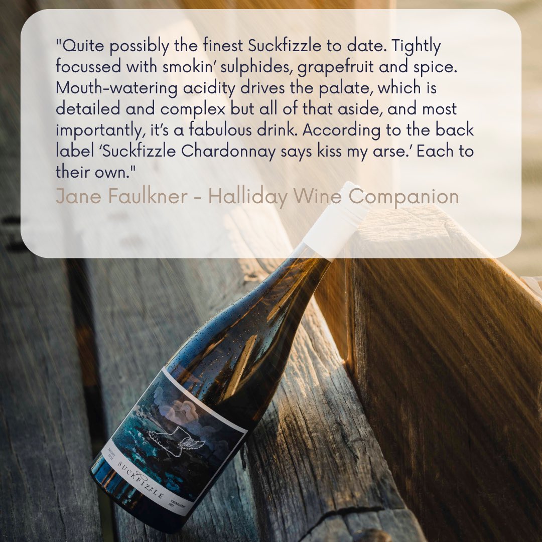 96 points from the esteemed Jane Faulkner for our Suckfizzle Chardonnay 2021 “Quite possibly the finest Suckfizzle to date…it's a fabulous drink."🔥🔥🔥 <a href="/winematters/">Jane Faulkner</a> <a href="/winecompanion/">Wine Companion</a>