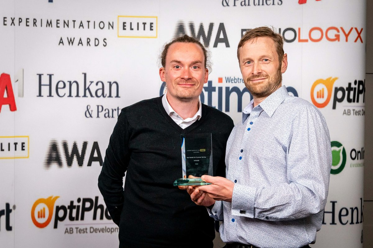 We are thrilled to announce the winner of the #EXelite23 Awards' Best Vendor for Customer Service, as voted by the people: Zuko Analytics!

Thank you to everyone who participated in the voting process!
#ExperimentationEliteAwards #BestVendorForCustomerService
