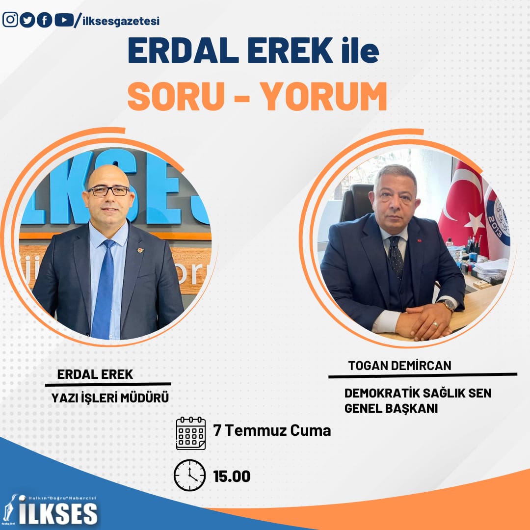 Genel Başkanımız Sn. Togan Demircan  yarın (Cuma) saat:15.00 Erdal Erek ile Soru - Yorum programında gündeme dair soruları cevaplayacaktır. 

Program saati itibariyle aşağıdaki linkten takip edilebilir:

youtube.com/@ILKSESGazetesi