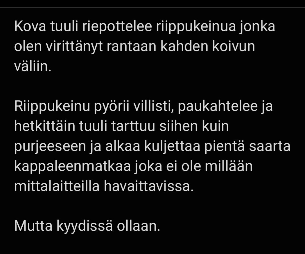 Mökkipäiväkirja. Merkintä 7.7.2023