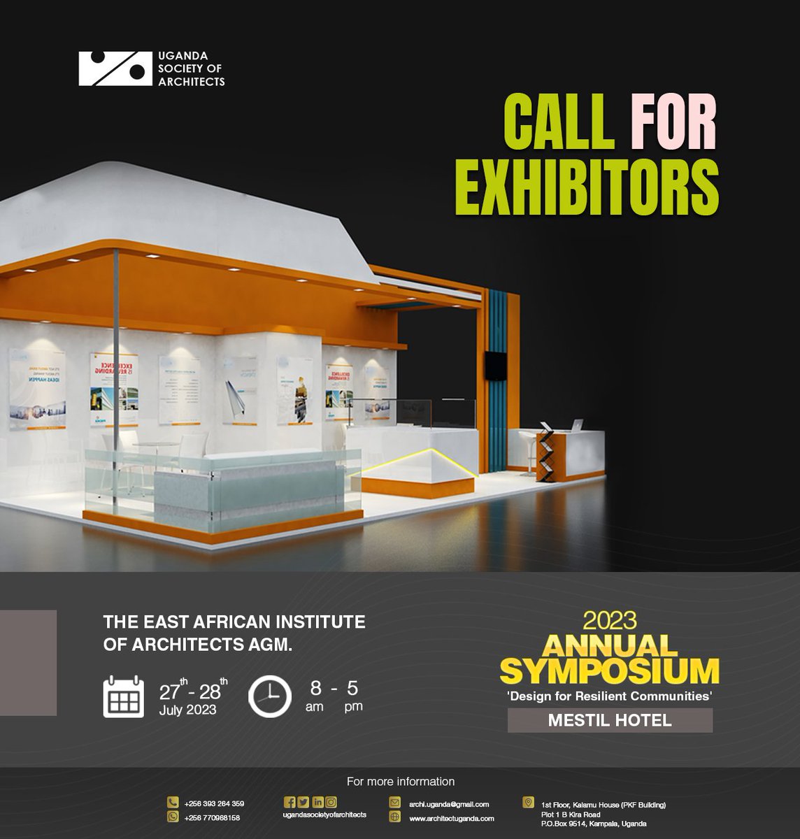 We cordially invite you to be a part of this great day as you exhibit the best of your products on the USA ANNUAL SYMPOSIUM to be held from 27th - 28 July at Mestil Hotel. you are all invited.