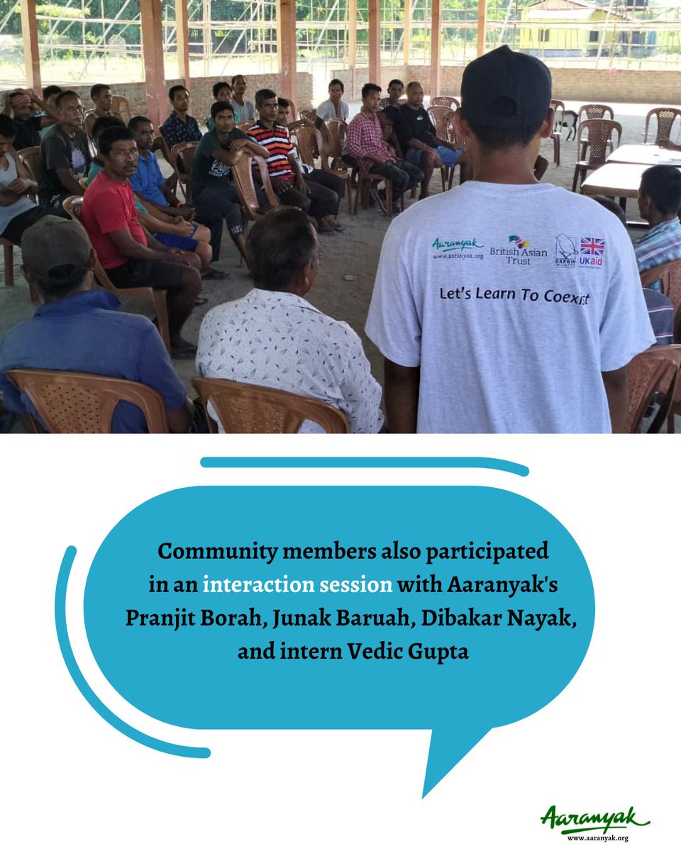 aaranyak's tweet photo. To further our approach to mitigate #HEC in #Assam, we have set up a #RapidResponseUnit consisting of #villagers from several affected villages at Ujoni Majuli as part of our #coexistence initiative in partnership with @assamforest, @britishasiantst and #DarwinInitiative support. https://t.co/AtjtQInFqM