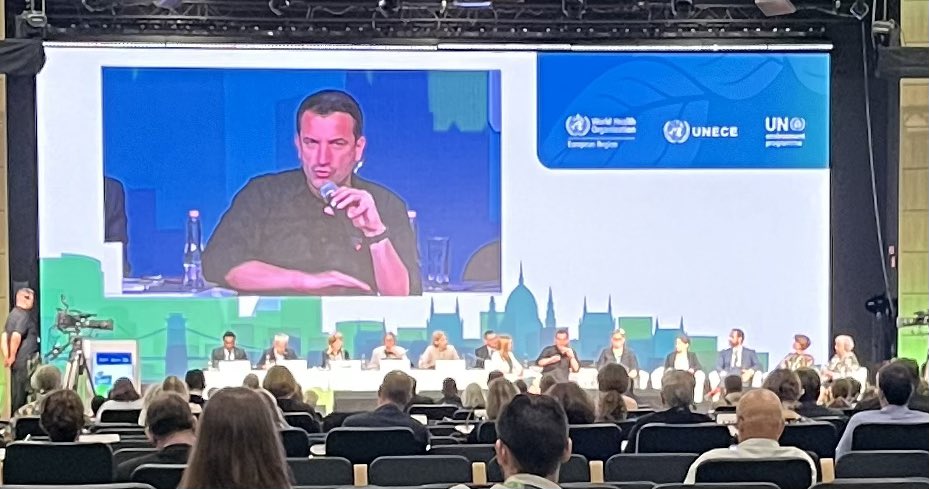 Witty, poignant, & powerful messages - @erionveliaj at @WHO_Europe #7MCEH session on local action led by @cickatja. Biblical calamities have to be solved by practical solutions - in 2023 (and beyond) the urban design and wellbeing buck stops at the mayors office. #futurehealth