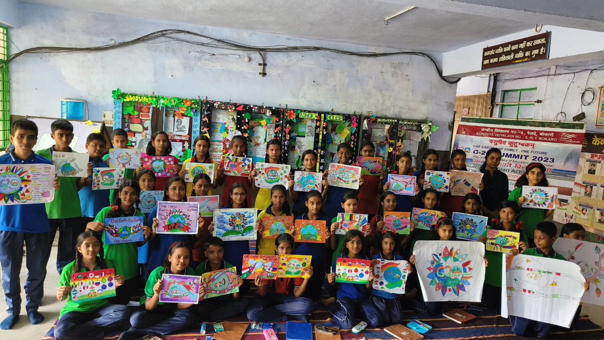 G20 logo by KV No 3 Bokaro