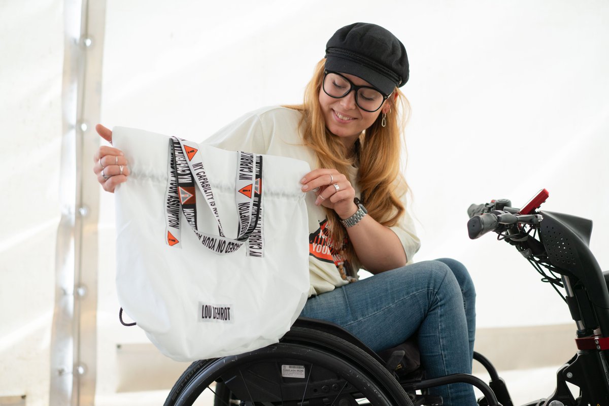 PermobilGlobal's tweet photo. We were lucky to be joined by fashion designer Louise Linderoth as she revealed her latest creation: a handbag with the iconic message “My Capability Is Not Based On Your Assumption”
To read more about Louise and our campaign #MyCapability, visit https://t.co/M0erUAOVRj https://t.co/S8jm9ICaGq