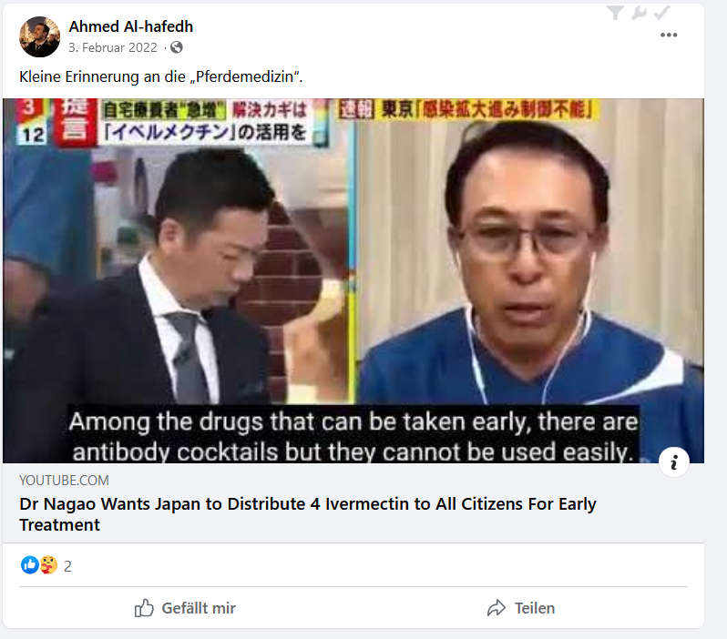 FakeDoctorReal1's tweet photo. Ab Minute 45 bei #NurEinPieks #NIUSFAKE darf ein weiterer Corona Diktatur Experte #AhmedElHafed zu Wort kommen, der die typischen Verschwörungstherien zu #Ivemectin oder #ScienceFiles teilt https://t.co/as5PCmtVvD