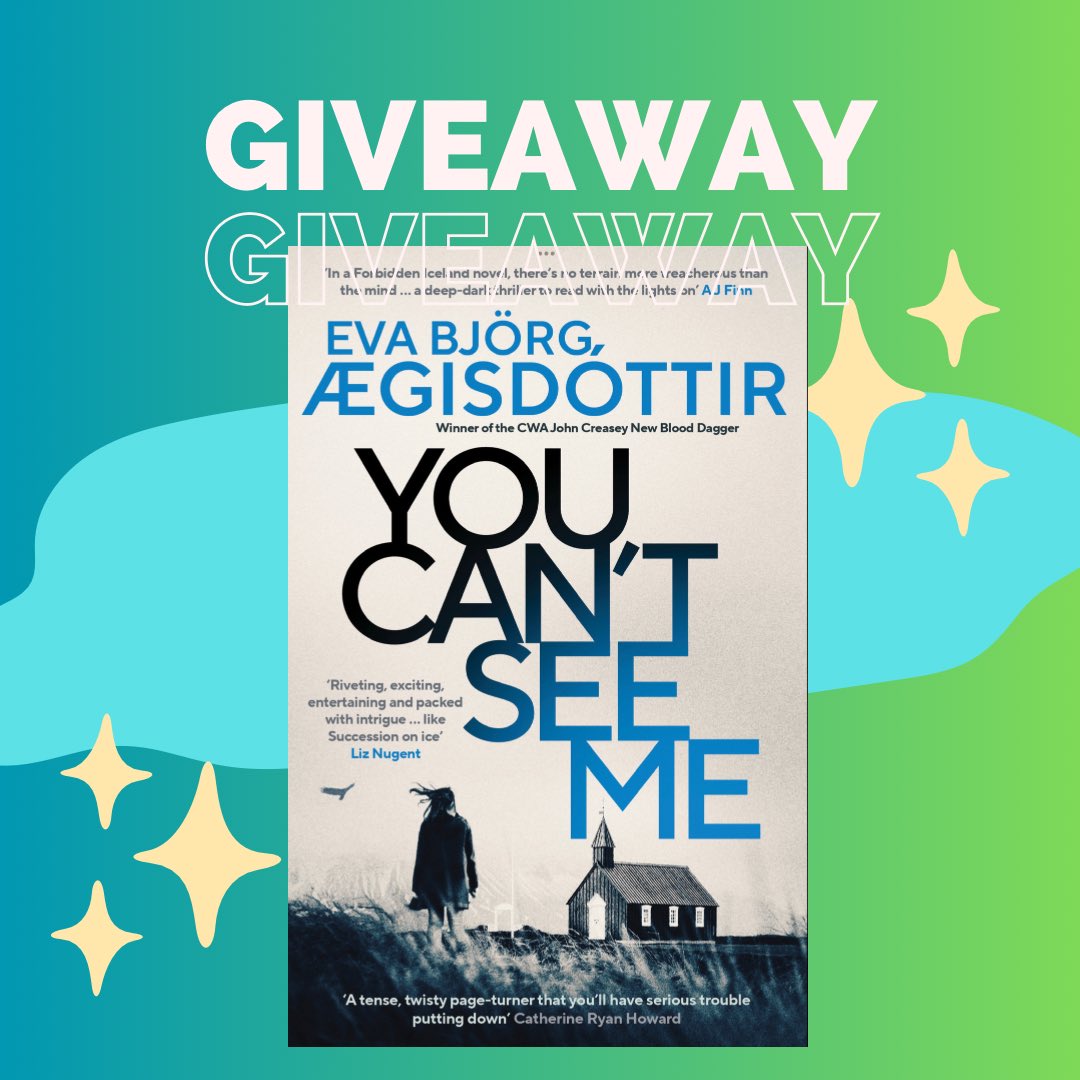🎉#BOOKGIVEAWAY🎉

You Can’t See Me by Eva Björg Ægisdóttir 

As part of the @RandomTTours Tour #win a copy of this brilliant book thanks to @OrendaBooks

To enter ❤️ RT follow comment #ForbiddenIceland 

Enter on IG & FB

T&C’s in comments. #BookTwitter #Giveaway #Competition