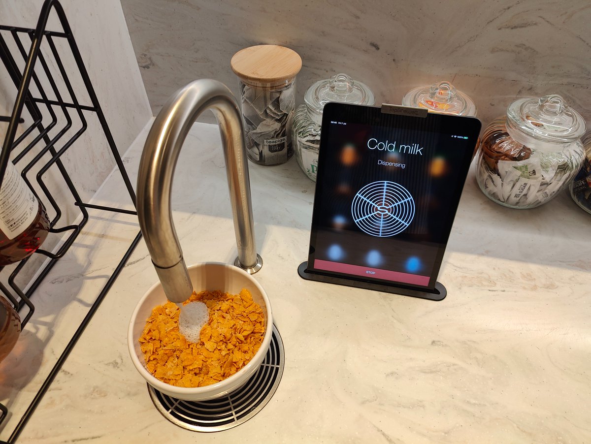 No milk in the fridge today so I am HORRIFIED to announce that one of my colleagues walked in on me doing this