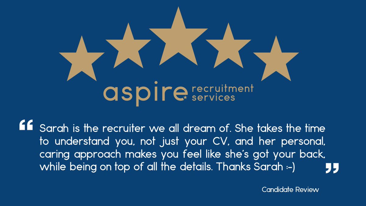 I'm just going to leave this right here! 😉👇

#FridayFeedback #CandidateFeedback #CandidateReview #5StarReview #GoogleReview #Fiday #FriYay #HelloWeekend #Aspire #Innovate #Evolve #AspireRecruitmentServices #AspireRecruitmentServicesLtd