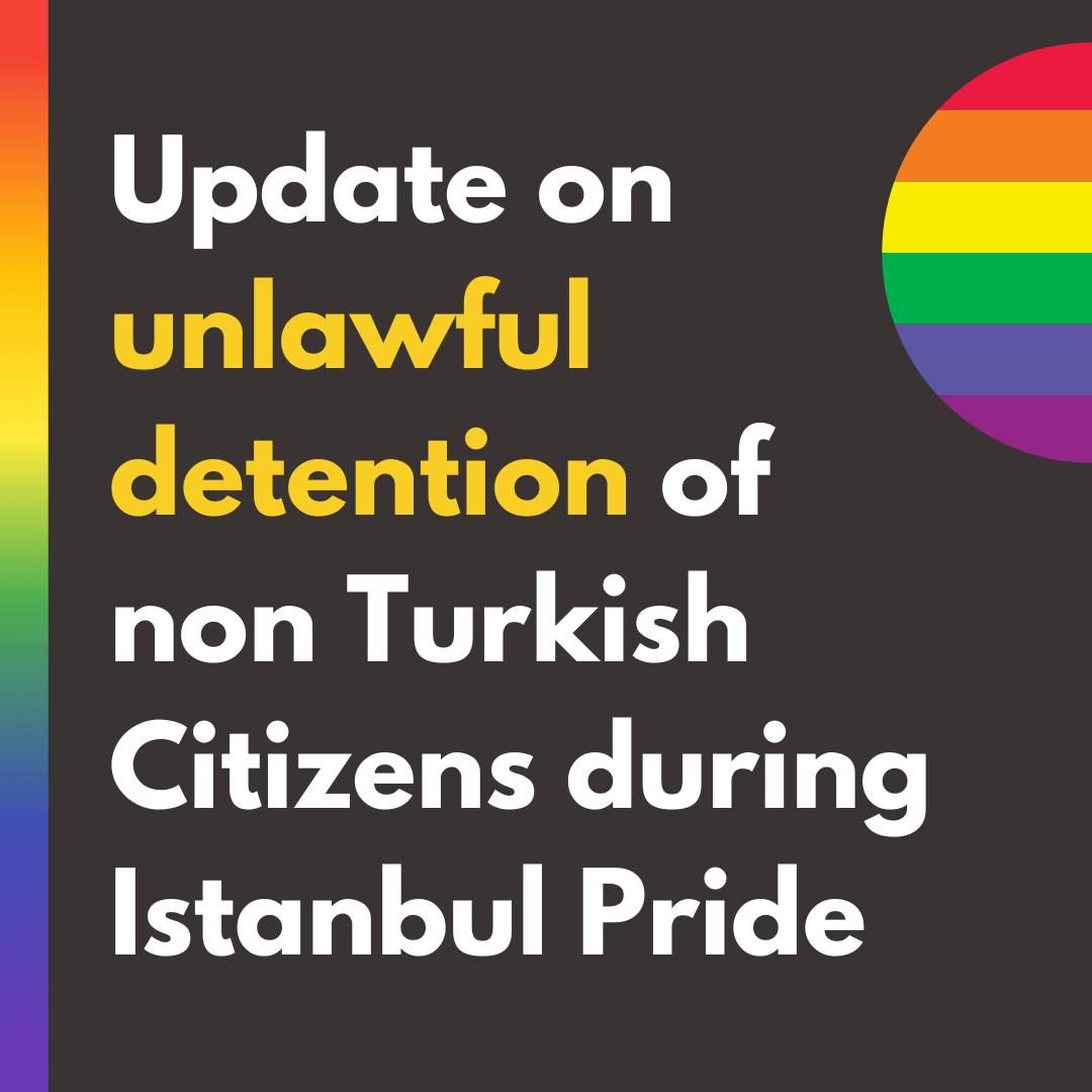 lesboslegal's tweet photo. We heed the call of our friends @istanbulpride and are in solidarity with the 5 people who are unlawfully detained and face deportation.
✊ Midilli'den dayanışmayla ✊
For details, follow the thread!
#pridecantbedetained
#pridecantbedeported
#freeistanbulpride https://t.co/DqhPWwzpNr