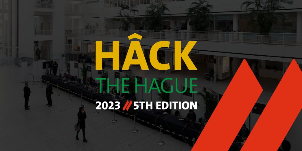 HacktheHague's tweet photo. Hi! It’s been a while, but we’ve got great news. We are excited to announce that the 5th edition of Hâck the Hague will take place on Monday 2 October, live in the city hall of The Hague. More information and registrations soon. Keep an eye on us. #HTH23 #Cybersecurity #Hacking https://t.co/QOCDfl52q1