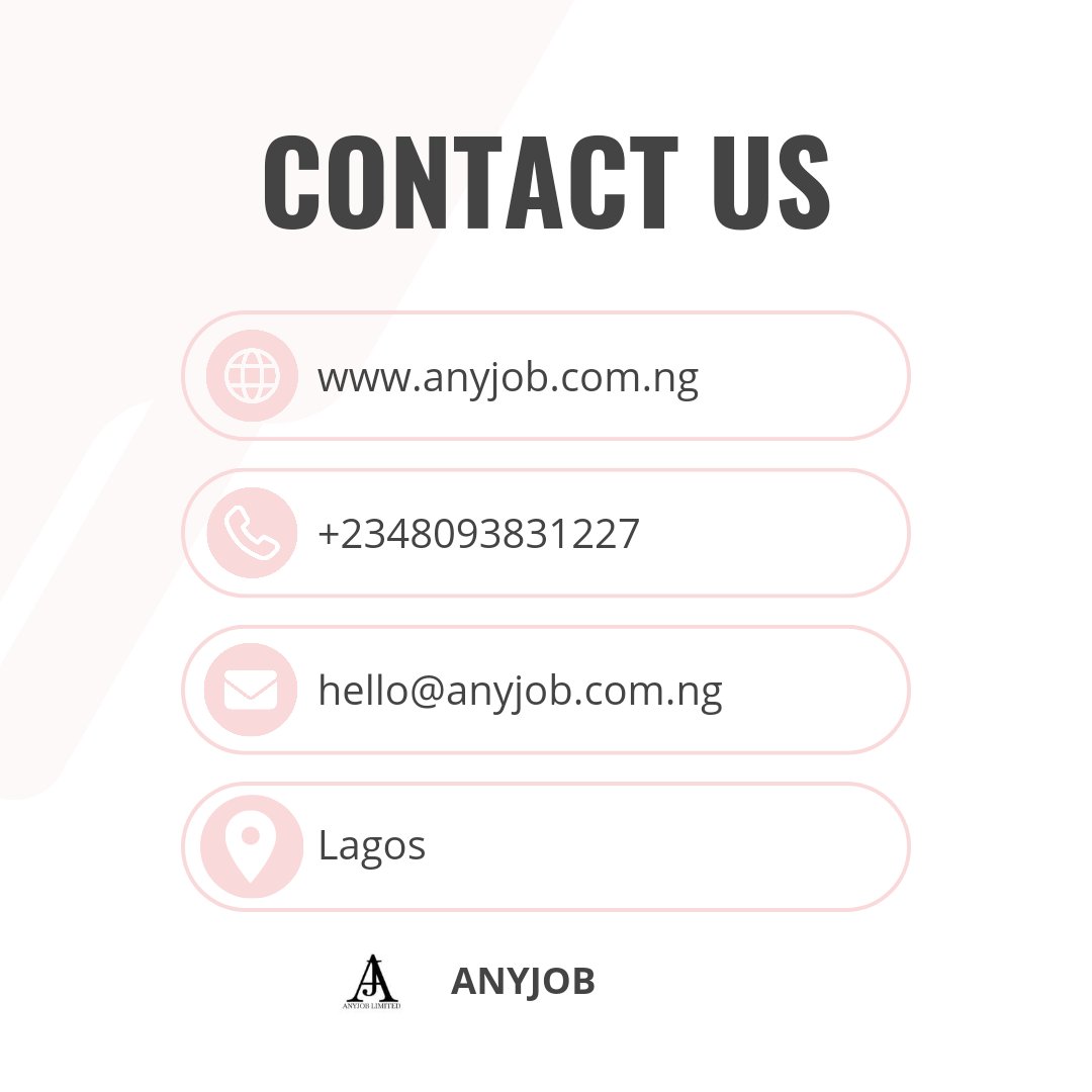 Anyjobng's tweet photo. Gone are the days of searching for the right talent to fill in the requirements of a job. Let us introduce you to Anyjob, a recruitment agency that will help you get the best talent that meets your criteria! https://t.co/uHXdqyfSEH