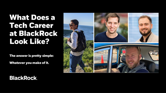 dmanstretta's tweet photo. Curious about building a tech #career at BlackRock? Check out this blog article featuring my colleagues Adam, Ozen, Mike, and Deval, who each share how they created a unique path to #tech leadership here at the firm! #OneBlackRock https://t.co/mSeT4FXWFG https://t.co/70Xt45rZ3U