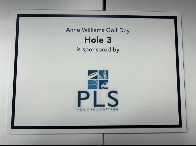 Many thanks to @PLSFoundation @paulmartin83 for sponsoring the 3rd hole at today’s #AnneWilliamsGolfDay