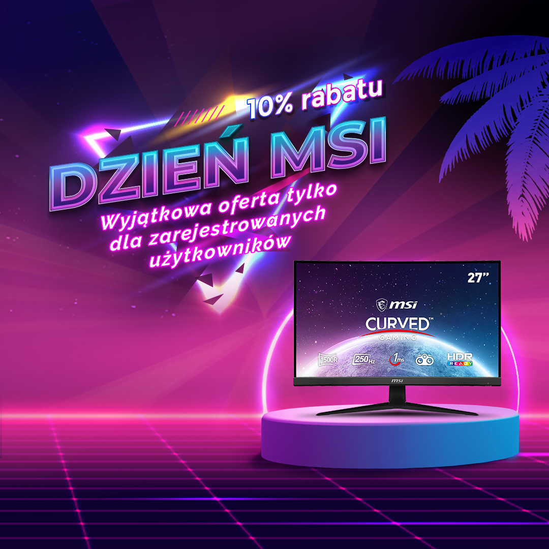 msi_polska's tweet photo. Jak najlepiej świętować Dzień MSI? 😎
Podpowiadamy, że ze... Z N I Ż K A M I! 🤑 💸

Dorwij przeceniony gamingowy monitor MSI G27C4X!

Oferta dostępna tylko przez 24 godziny!
https://t.co/7wVKRG9FDC

#MSIDay #G27C4XDE #GamingMonitor #ImmersiveGaming https://t.co/54aYR31aOo