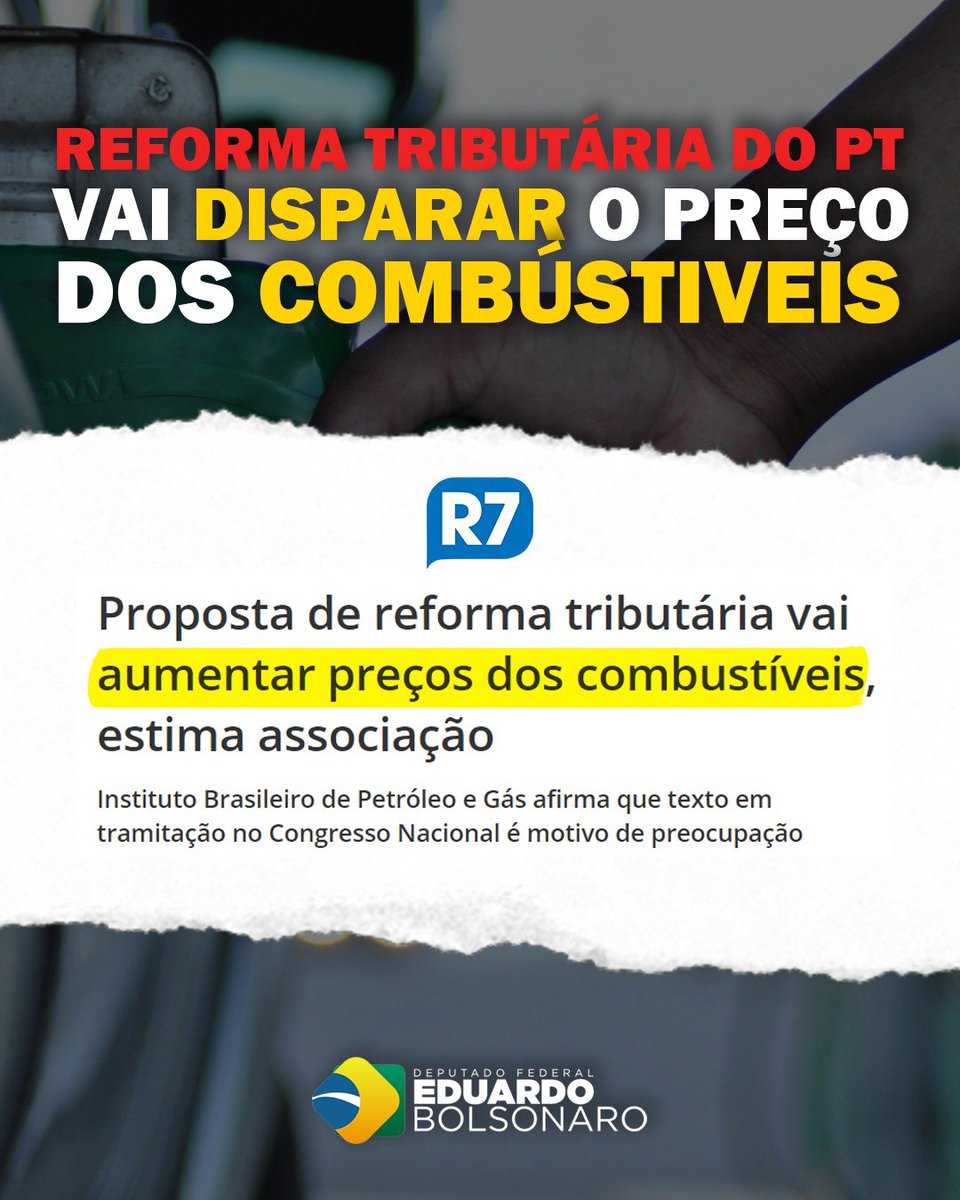 BolsonaroSP's tweet photo. Lula já retomou os impostos federais sobre os combustíveis, causando um aumento de preços

Além disso, em sua reforma tributária, o PT amplia a cobrança de IPVA para novas categorias e cria o "IPVA ecológico", que só beneficia os ricos, donos de carros mais modernos e menos poluentes, e deixa o abacaxi para aqueles que possuem carros mais antigos, ou seja, os mais pobres