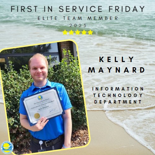 MyrtleBeachGov's tweet image. Congratulations, Kelly! #FirstinService