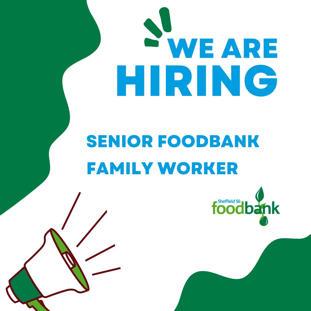 📢 We are #hiring! We have a new role to join us as a Senior #Foodbank Family Worker. The successful applicant will be working alongside foodbank staff &amp; #FirthPark Academy on an innovative project seeking to address poverty.

Interested? sheffields6.foodbank.org.uk/2023/07/07/foo… <a href="/HelpSheffield/">Help Sheffield</a>