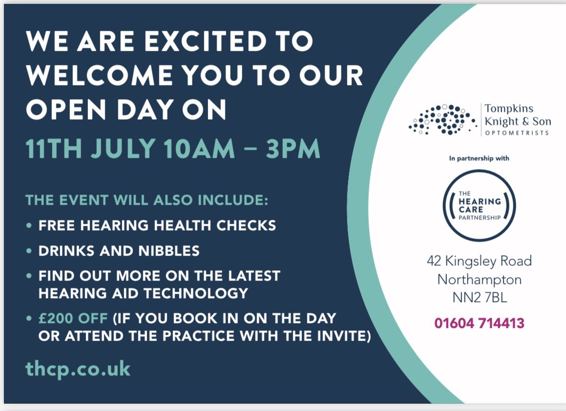 👓 ᴛᴋꜱ ᴏᴘᴛᴏᴍᴇᴛʀɪꜱᴛꜱ (@tksoptometrists) on Twitter photo We are more than just an optometrists.
Come along to our audiology open day on Tuesday, July 11 and enjoy a complimentary hearing health check by our colleagues <a href="/THCPHearing/">The Hearing Care Partnership</a> We are more than just an optometrists.
Come along to our audiology open day on Tuesday, July 11 and enjoy a complimentary hearing health check by our colleagues <a href="/THCPHearing/">The Hearing Care Partnership</a>