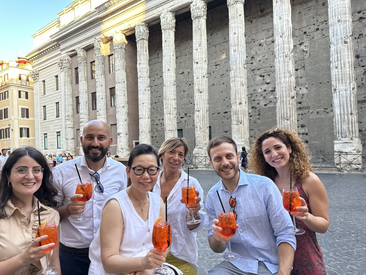 HeakyungKim2's tweet photo. Happy Hour in Rome. With Italian Pediatric physiatrists at the 15th Mediterranean Forum of Physical and Rehabilitation Medicine. #UTSW_PMR https://t.co/e5eGGqWTUI