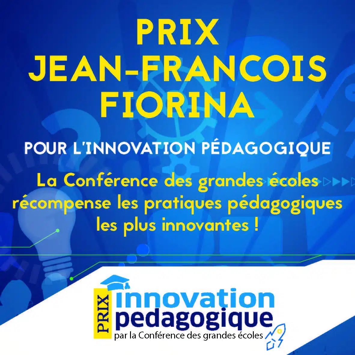 #PrixInnoPédago 2023 :
<a href="/loicple/">Loïc Plé</a> et Antonio Giangreco ont reçu le Prix Jean-François Fiorina pour l’innovation pédagogique, délivré par la <a href="/ConferenceDesGE/">Conférence des grandes écoles</a> , dans la catégorie « Apprentissage ludique ou insolite ». Toutes nos félicitations 👏🏻

🏅cge.asso.fr/decouvrez-les-…