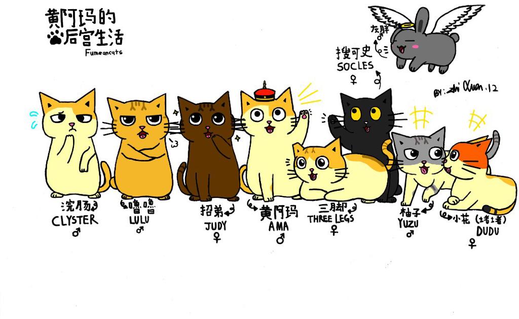 zhixuan_12's tweet photo. Fumeancats drawing
#fumeancat #fumeancats #fumeancatdrawing #fumeancatfanart #ama #zudy #threelegs #socles #lulu #yuzu #clyster #dudu #grabbit #fanart #digitalart #myart #mydrawing #黄阿玛的后宫生活 #黃阿瑪的後宮生活 #阿玛 #招弟 #三脚 #搜可斯 #嚕嚕 #柚子 #浣肠 #灰胖 https://t.co/jf5UDH8gHH