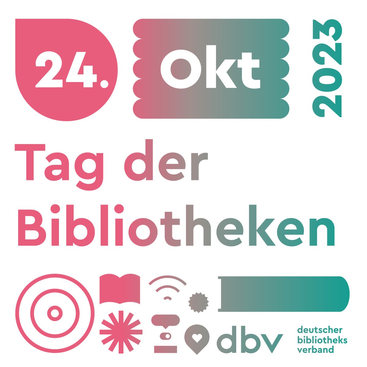 Am 24. Oktober feiern wir wieder den bundesweiten #TagDerBibliotheken! Für die Bewerbung von #Bibliotheksveranstaltungen haben wir verschiedene Grafiken zum Download erstellt.
👉bibliotheksverband.de/tag-der-biblio…