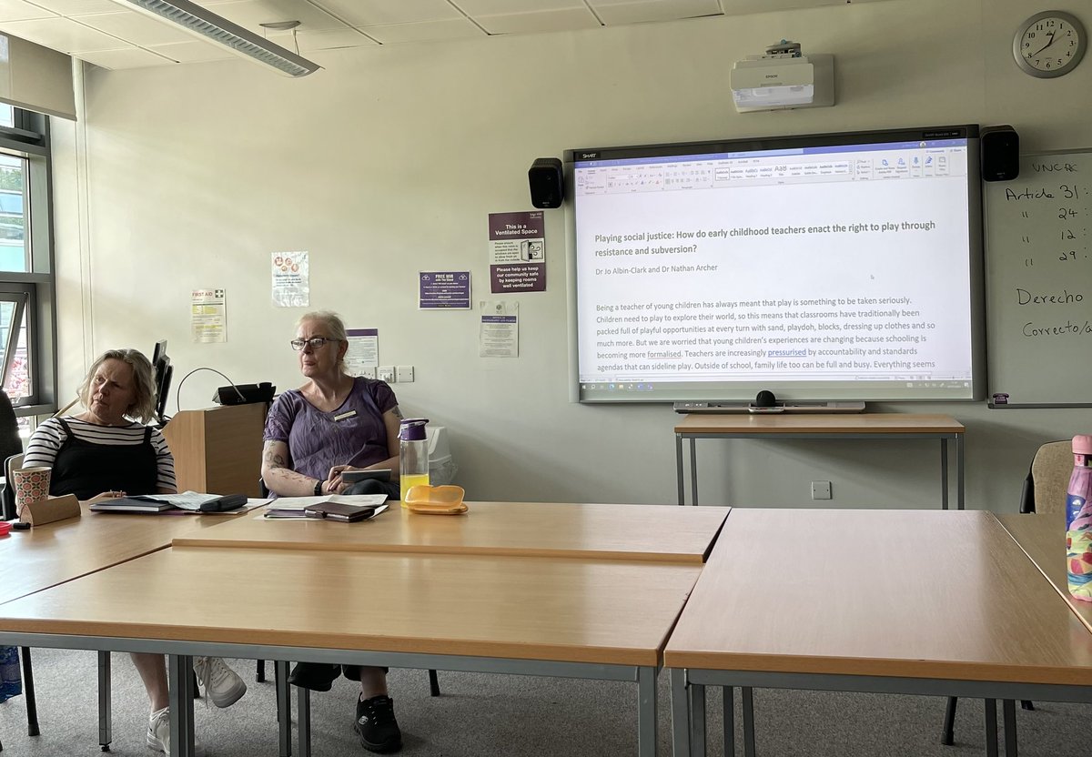 KarenMBoardman's tweet image. Children’s Rights Network #ACRE23 Talking about the right to play  … @EHU_FOE @edgehill @NathanArcher1