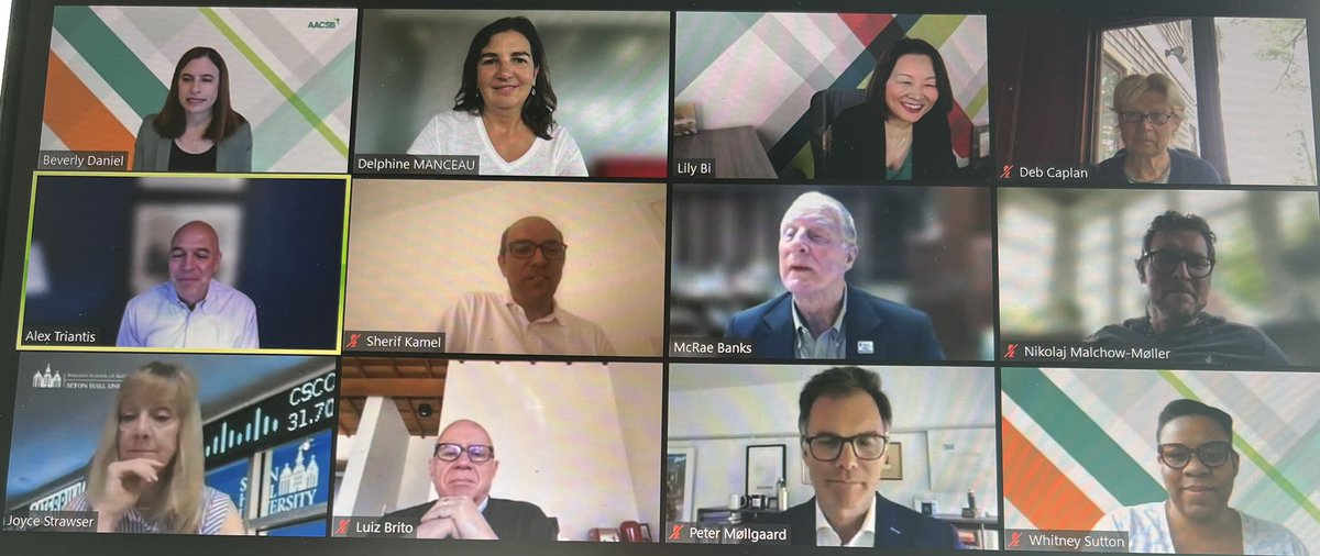 Thrilled to meet (virtually) <a href="/AACSB/">AACSB</a> new President and CEO, Lily Bi and other board members since I am a newly elected Board member! Many exciting discussions to come as part of AACSB strategic planning roadmap