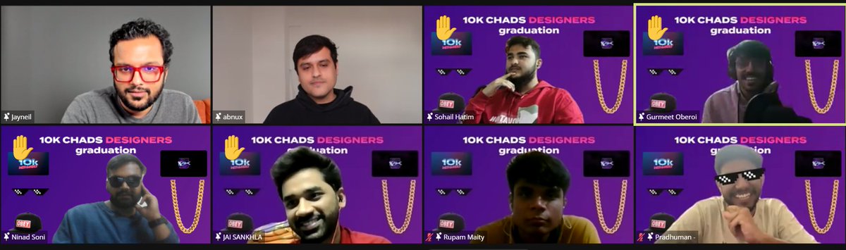🚨 10k Chads are coming back 💜⚡😎
<a href="/pradhumvn/">pradhuman</a> <a href="/sohailhatimux/">Sohail Hatim</a>  <a href="/ninad_designs/">Ninad Soni</a> <a href="/GurmeetOberoi0/">Gurmeet Oberoi</a> <a href="/rupammaity007/">Rupam Maity</a> 

Let's Go...
TGIF #1 – <a href="/smeeetwt/">Smit</a> , <a href="/abnux/">abhinav</a>  – <a href="/10kdesigners/">10kdesigners</a>    Outcomes Report Web Design