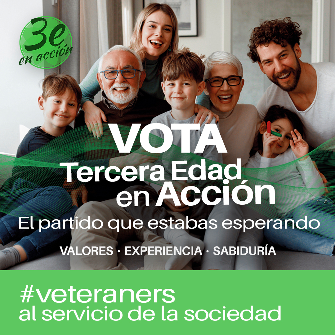 3edadenAccion's tweet photo. 🗳️ ¡Tu voto cuenta! 🗳️

En #TerceraEdadEnAcción, luchamos por los derechos y el bienestar de todas las generaciones, especialmente la de los mayores 🌍 
¡Preparados para las próximas #elecciones del #23J!
 #AcciónParaMayores #PartidoEnAcción #veteraners https://t.co/qcKeZ5ZtKZ