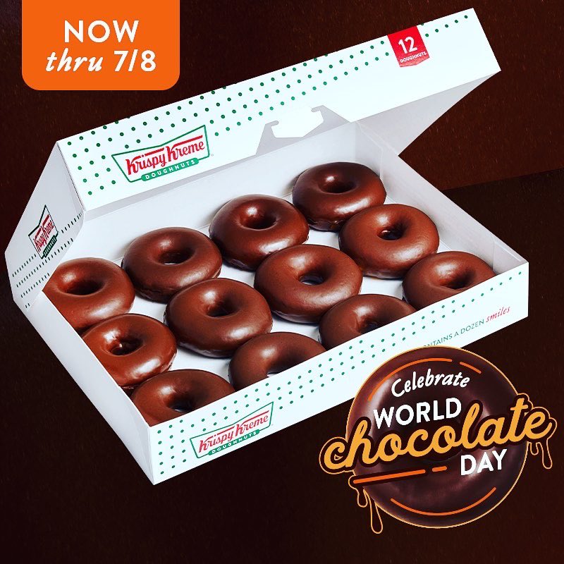 KrispyKremeCan's tweet photo. Friday plans??
Today and tomorrow only😋🍫🍩 #WorldChocolateDay #chocolateglazed https://t.co/lXbs95pjwi