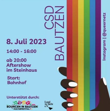 Wer ist morgen mit dabei? 🏳️‍🌈
Treff: 14 Uhr am Bahnhof! 
Jede Unterstützung ist auch Ermutigung + Support für diejenigen, die sich für Vielfalt in #Bautzen einsetzen. Und das ist schwer genug. 
❤️🧡💛💚💙💜🤎🖤
#CSDBautzen #CSD #bz0807 #buntesgegenbraunes #Sachsen
