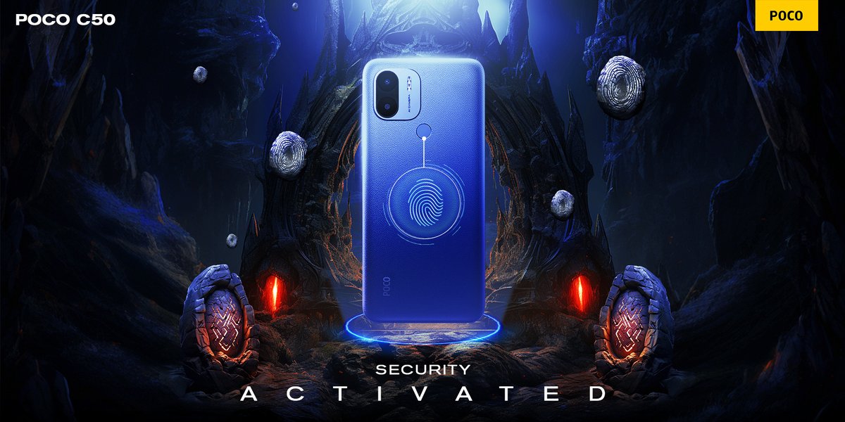 IndiaPOCO's tweet photo. Get an iconic look and tight security with the POCO C50’s rear fingerprint sensor😎
Get it now 👉 https://t.co/adXDFBRz00 from
@Flipkart.
#GetSmart #POCOC50 https://t.co/IsXkVWHP3s