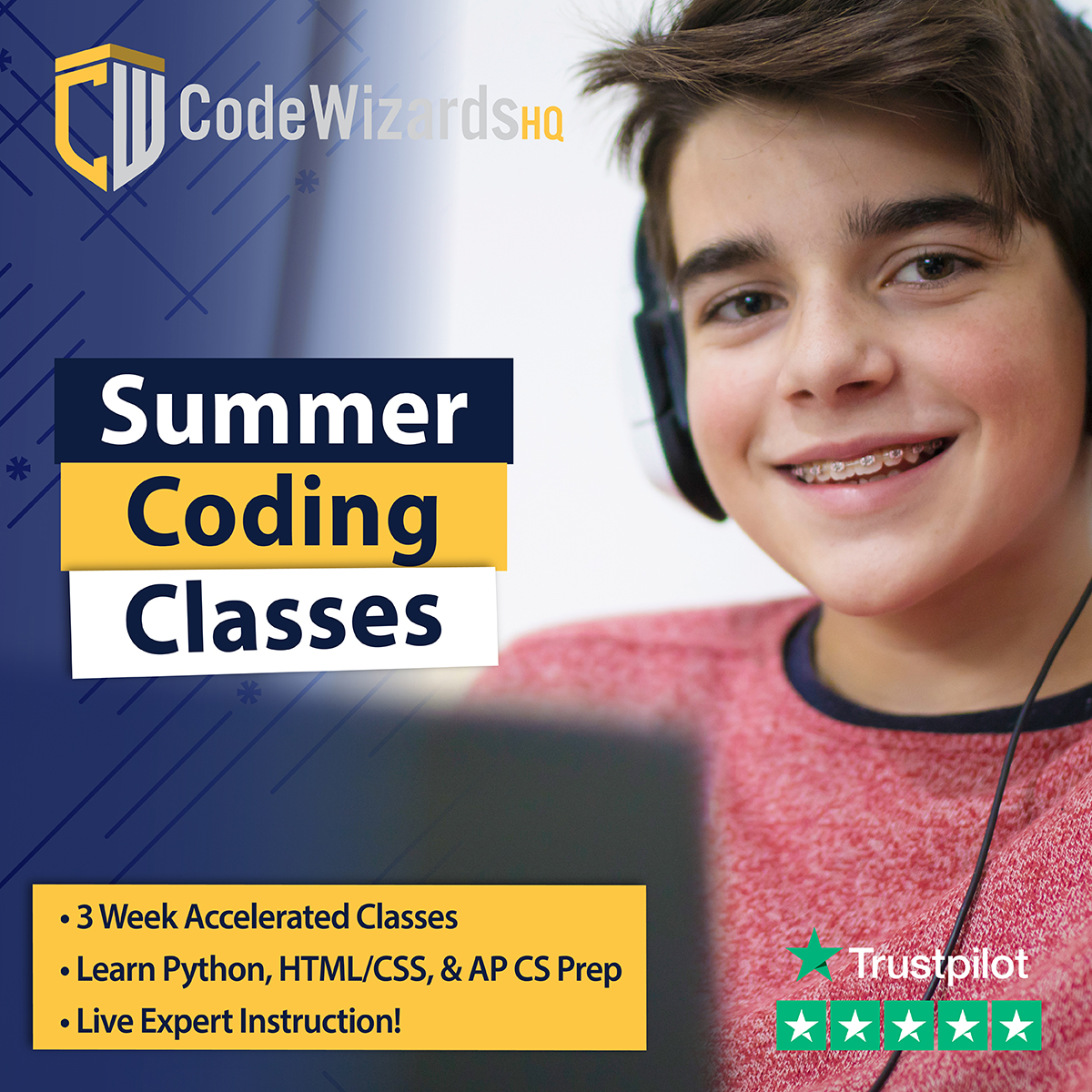 CodeWizardsHQ's tweet image. Summer boredom setting in? Enrolling in a CodeWizardsHQ class lets kids and teens have fun while learning the essential skill for the future. Our next session starts Monday, July 10th. It's not too late to enroll! codewizardshq.com/summer/classes/ #summer2023 #summerclasses2023 #coding