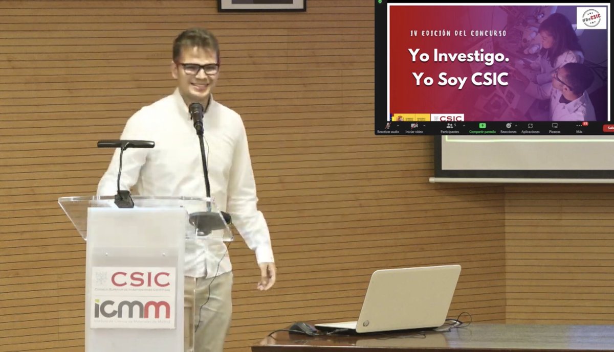 MacroEng_ICTP's tweet photo. Hoy Ignacio Mena ha recibido el premio de #YoInvestigo #YosoyCSIC en el @icmm_csic. Muy orgullosos del gran trabajo y divulgación de nuestro compañero. ¡Feliz estancia! 

@DPE_CSIC @ictp_promocion @h2020charisma @susplast https://t.co/P0WqDTjvSc