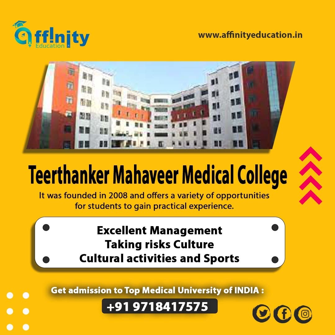 🏥 Welcome to Teerthanker Mahaveer Medical College! 🎓✨

✅ Founded in 2008
✅ Abundance of practical experience opportunities

#TeerthankerMahaveerMedicalCollege #MedicalEducation #PracticalExperience #ExcellentManagement #RiskTakingCulture