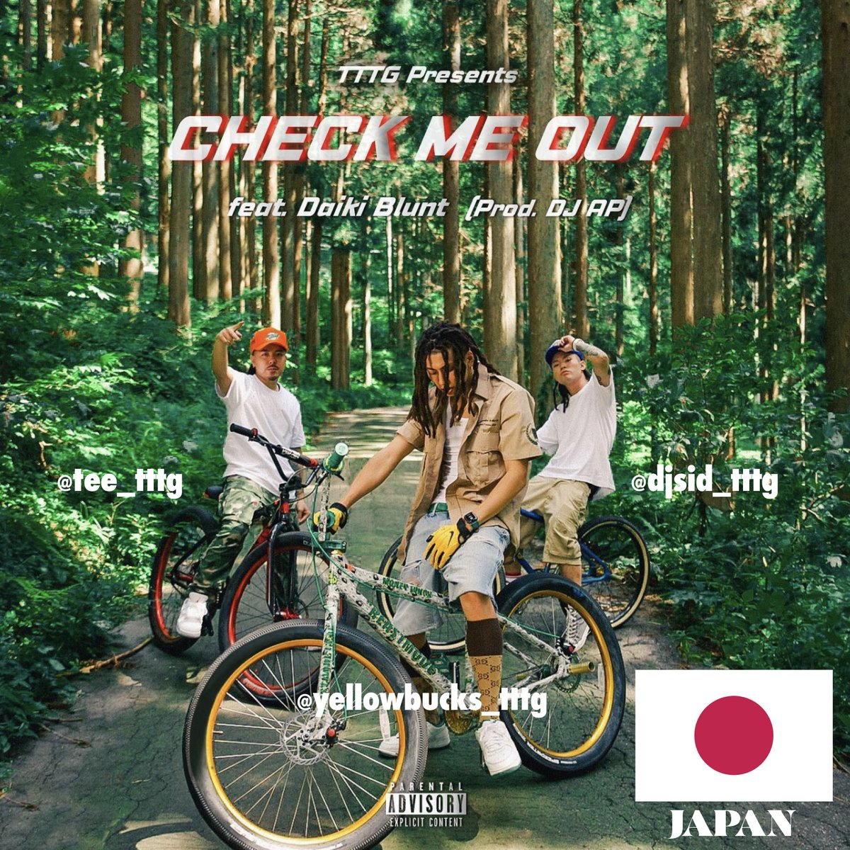 sebikes's tweet photo. Japanese musical artists down with #sebikeslife? We can dig it! 🇯🇵 That’s @tothetopgang artists @tee_tttg, @yellowbucks_tttg, and @djsid_tttg rocking a #dubmonsterripper, #beastmoderipper, and an #omflyer in the woods of Japan. #seworldwide #sebikes #bmxlife #bikelife https://t.co/T666JPULsL