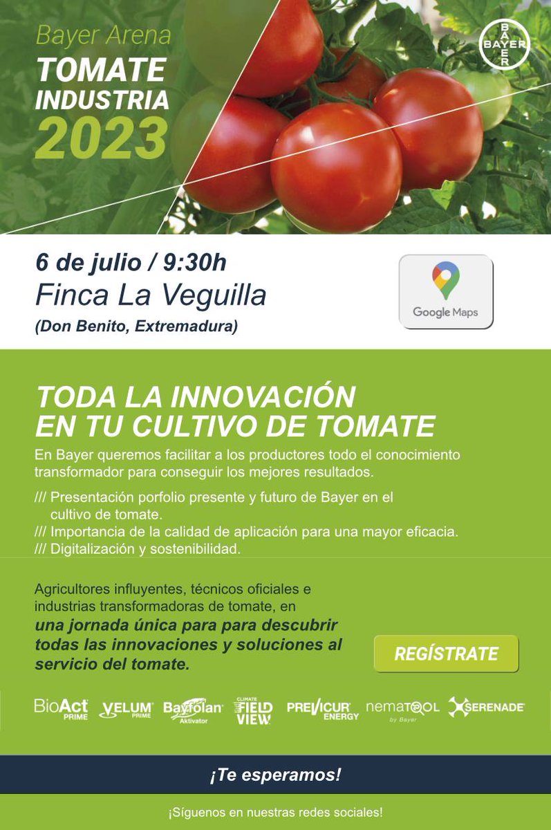 greenfield_agri's tweet photo. 🍅 Ayer estuvimos en #BayerArena, una jornada técnica sobre #tomate de industria.

Nos reunimos para abordar aspectos clave sobre innovación y digitalización en este #cultivo.

En Greenfield, estamos orgullosos de seguir contribuyendo a la digitalización del sector #agro 👏 https://t.co/ZTn47bZXd4