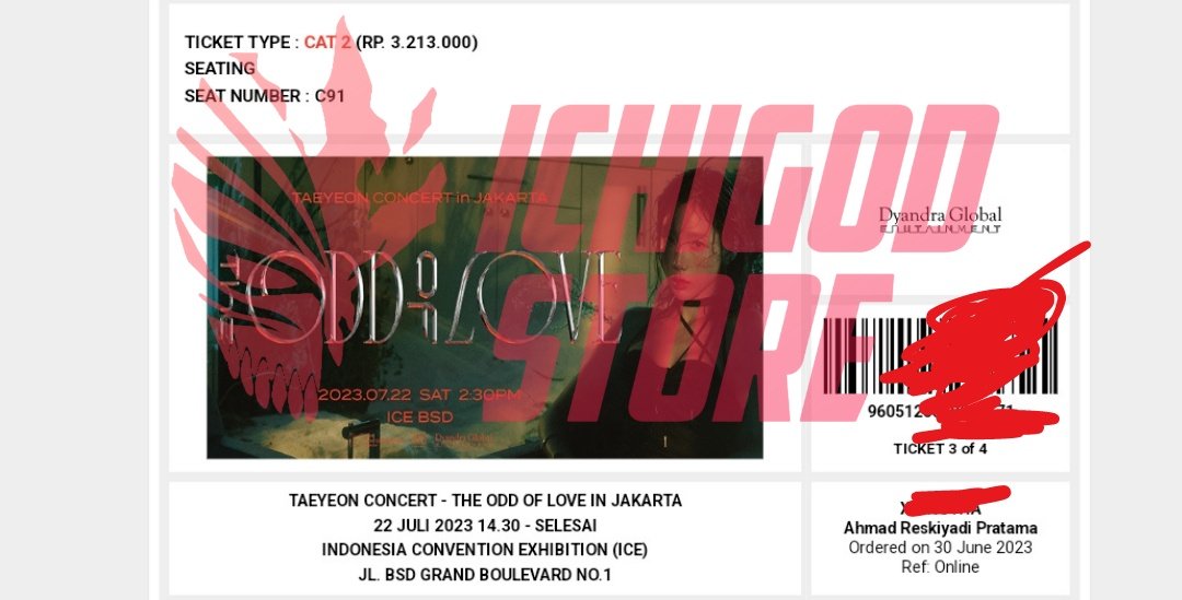 DUNIA_SONE's tweet photo. #WTS Tickets Taeyeon In Jakarta

4 Tix 
Cat 1C = SN-AG76
Cat 1D = SN-AD29
CAT2 = SN-91/92

✓View Stragis
✓Di bantu Sampai Tiket Fisik
💵 Bank TF, E Wallet, Paylater, COD
🌐Paypal, Wise

More Detail DM

#TheODDOfLOVE_in_JKT
#zonauang #Zonajajan https://t.co/gyt605ws4c