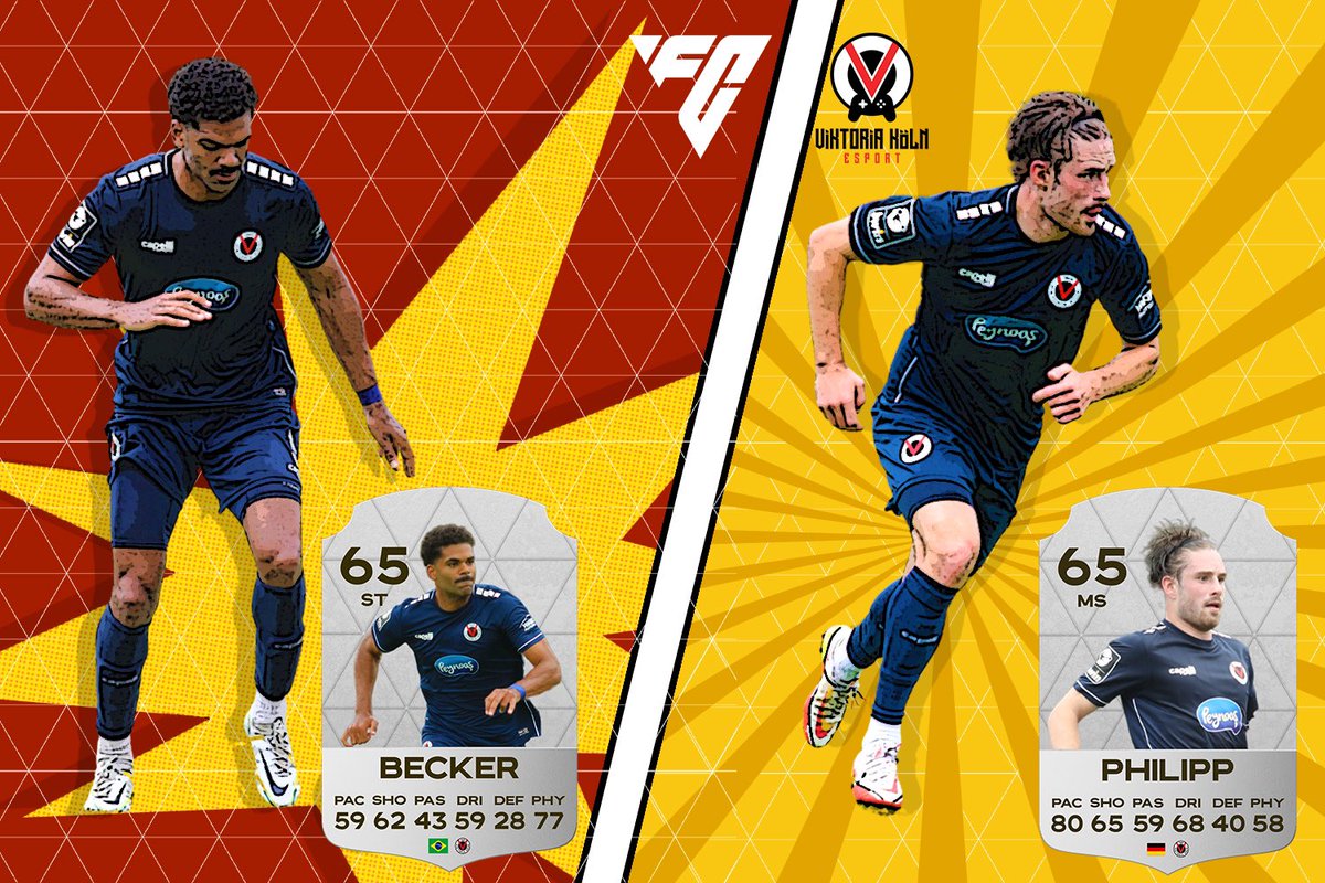 EAFC Viktoria Köln im Comic-Stil 🤩

Könnten das die Ratings von Becker &amp; Philipp werden?! 🤔

<a href="/viktoria1904/">FC Viktoria Köln 1904</a> | #EAFC | #EASPORTSFC